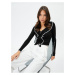 Koton Knitwear Zipper Cardigan Ruffled V Neck Long Sleeve