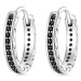 GRACE Silver Jewellery Stříbrné náušnice se zirkony Nicol - stříbro 925/1000 E-SCE1522/150 Černá