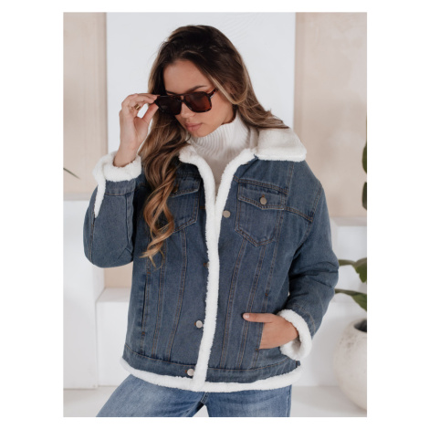 Dámská zimní bunda džínová s kožichem TY5172 DStreet