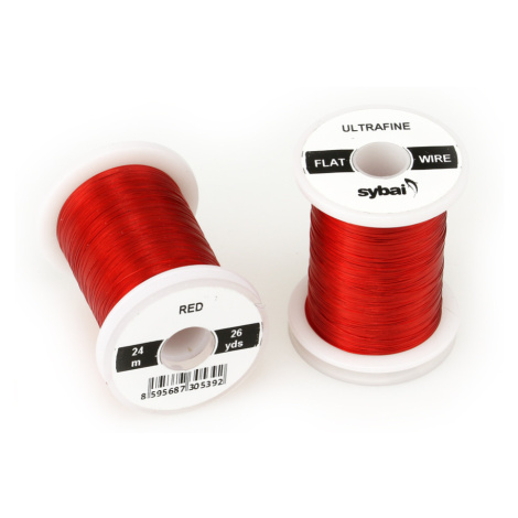 Sybai Drátek Flat Colour Wire Ultrafine Red