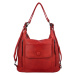 Trendová dámská kabelka/batoh Retion, tmavě červená