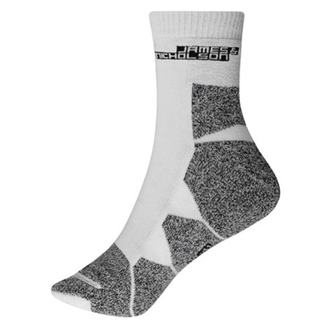 James&Nicholson Unisex sportovní ponožky JN215 White