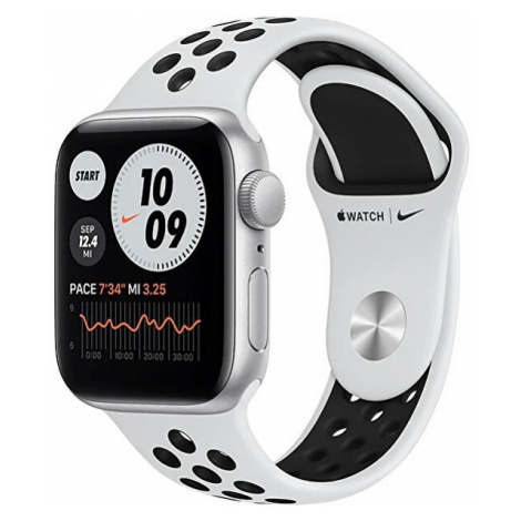 Apple Watch Series Nike SE 40mm stříbrný hliník s platinovým/černým sportovním řemínkem