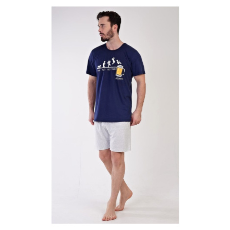 Dvojbarevné pánské pyžamo - Pivko