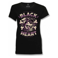 tričko dámské - BETTY RIZO - BLACK HEART - 8480