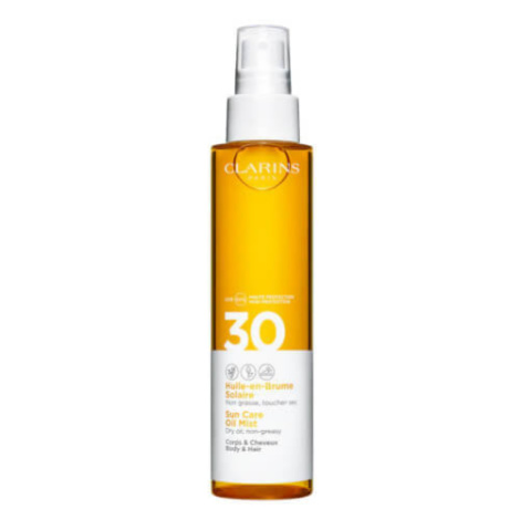 Clarins Opalovací olej ve spreji na tělo a vlasy SPF 30 (Sun Care Oil Mist) 150 ml