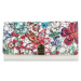 Módní dámská kožená peněženka Gregorio Casiana, bílá/květinová