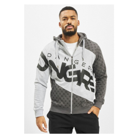 Dangerous DNGRS DNGRS Veli Zip Hoody grey melange/black