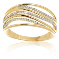 Zlatý prsten s diamanty L'Amour Diamonds JR8876Y + dárek zdarma