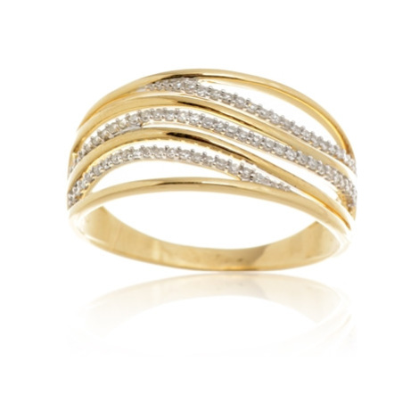 Zlatý prsten s diamanty L'Amour Diamonds JR8876Y + dárek zdarma L´amour