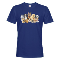 Pánské tričko s úžasným potiskem psů - skvělý dárek na narozeniny