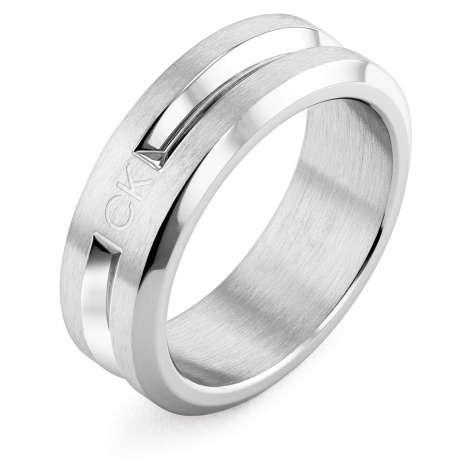 Calvin Klein Luxusní ocelový prsten pro muže Intersection 35000318