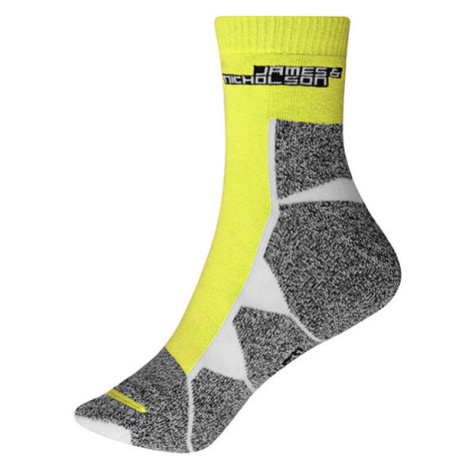 James&amp;Nicholson Unisex sportovní ponožky JN215 Bright Yellow James & Nicholson