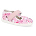 Barefoot plátěné sandály Jonap - Baby růžový jednorožec