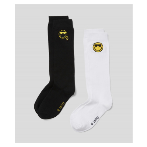 Ponožky karl lagerfeld karl x smiley long sock 2pack žlutá