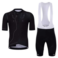 HOLOKOLO Cyklistický krátký dres a krátké kalhoty - PLAYFUL ELITE - černá