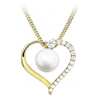 Silver Cat Romantický pozlacený náhrdelník SC517 (řetízek, přívěsek)