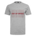 Mister Tee Pánské tričko s nápisem Out Of Office šedé Šedá