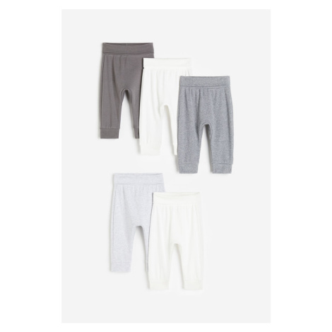 H & M - Bavlněné kalhoty 5 kusů - šedá H&M