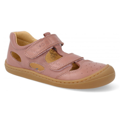 Barefoot dětské sandálky Koel - Bep Medium Napa Old Pink růžové Koel4kids