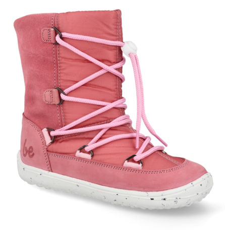 Barefoot dětské sněhule Be Lenka - Snowfox Kids 2.0 růžové