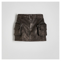 Reserved - Ladies` skirt & belt - Hnědá