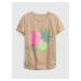 GAP Dětské organic tričko s flitry floral - Holky