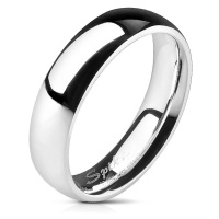 Prsten z oceli 316L, stříbrná barva, zrcadlový lesk, 5 mm
