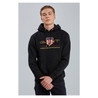 MIKINA GANT ARCHIVE SHIELD HOODIE černá