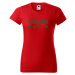DOBRÝ TRIKO Dámské tričko s potiskem Vegan symboly Barva: Červená