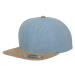 Kšiltovka // Flexfit Chambray-Suede Snapback blue/beige