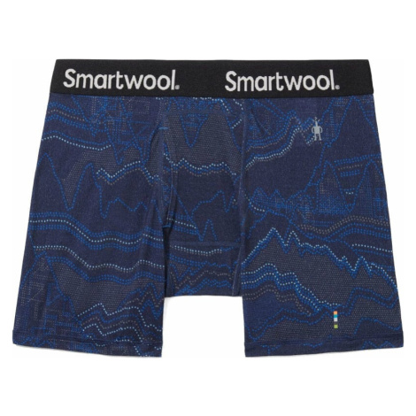 Smartwool Men's Merino Print Boxer Brief Boxed Deep Navy Digital Summit Print Termoprádlo