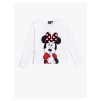 Koton Minnie Mouse Licensed Printed T-Shirt. Crewneck Cotton.