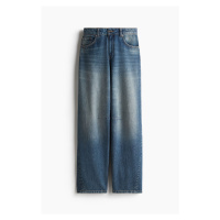 H & M - Barrel Regular Jeans - modrá