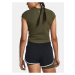 Khaki sportovní crop top tričko Under Armour Pjt Rck Nght Shft Cap T Q4