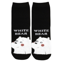 Happy White Bear veselé ponožky černá