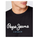 Pepe Jeans Pepe Jeans pánské černé tričko s bílým nápisem EGGO