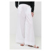 Kalhoty Liu Jo dámské, bílá barva, široké, high waist