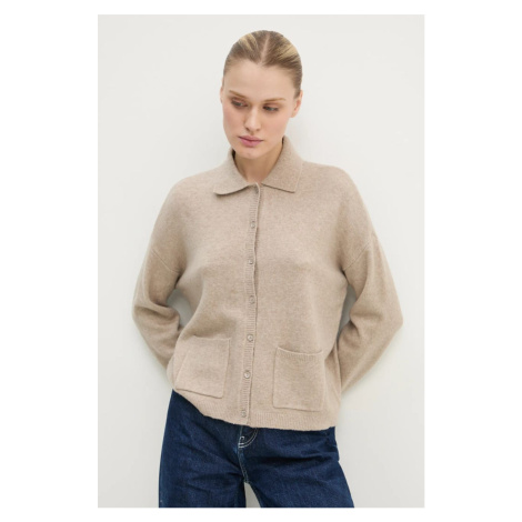 Svetr Abercrombie & Fitch dámský, béžová barva, lehký, KI150-4223