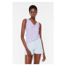 Trendyol Lilac Asymmetric Ribbed Knitted Undershirt