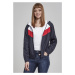 Ladies 3-Tone Windbreaker - navy/white/fire red