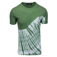 Ombre Pánské tričko s potiskem Setil zelená Zelená