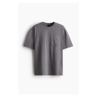 H & M - Tričko sepraný vzhled Loose Fit - černá