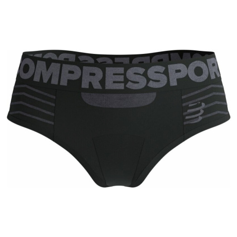 Compressport Seamless Boxer W Black/Grey Běžecká spodní prádlo
