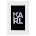 Bavlněný ručník Karl Lagerfeld černá barva