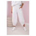 Bavlněná mikina kalhoty set bílý