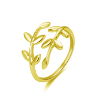 Beneto Otevřený pozlacený prsten s originálním designem AGG468-G