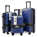 Rogal Tmavě modrý extravagantní skořepinový kufr "Shiny" - M (35l), L (65l), XL (100l)