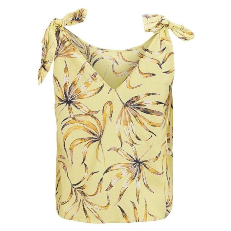 Vila Solana Bow Strap Top - Yellow Iris Žlutá