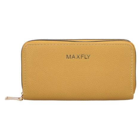 Velká dámská koženková peněženka Luneta, žlutá MaxFly